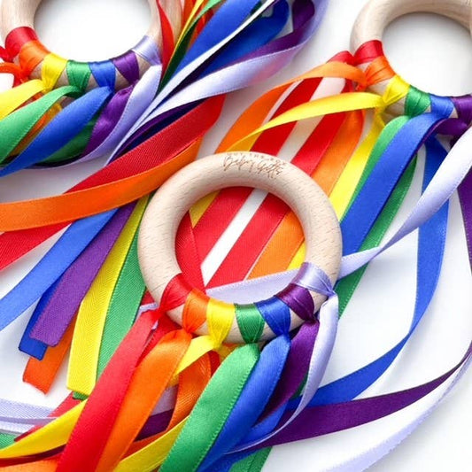 Rainbow Sensory Ribbon Ring