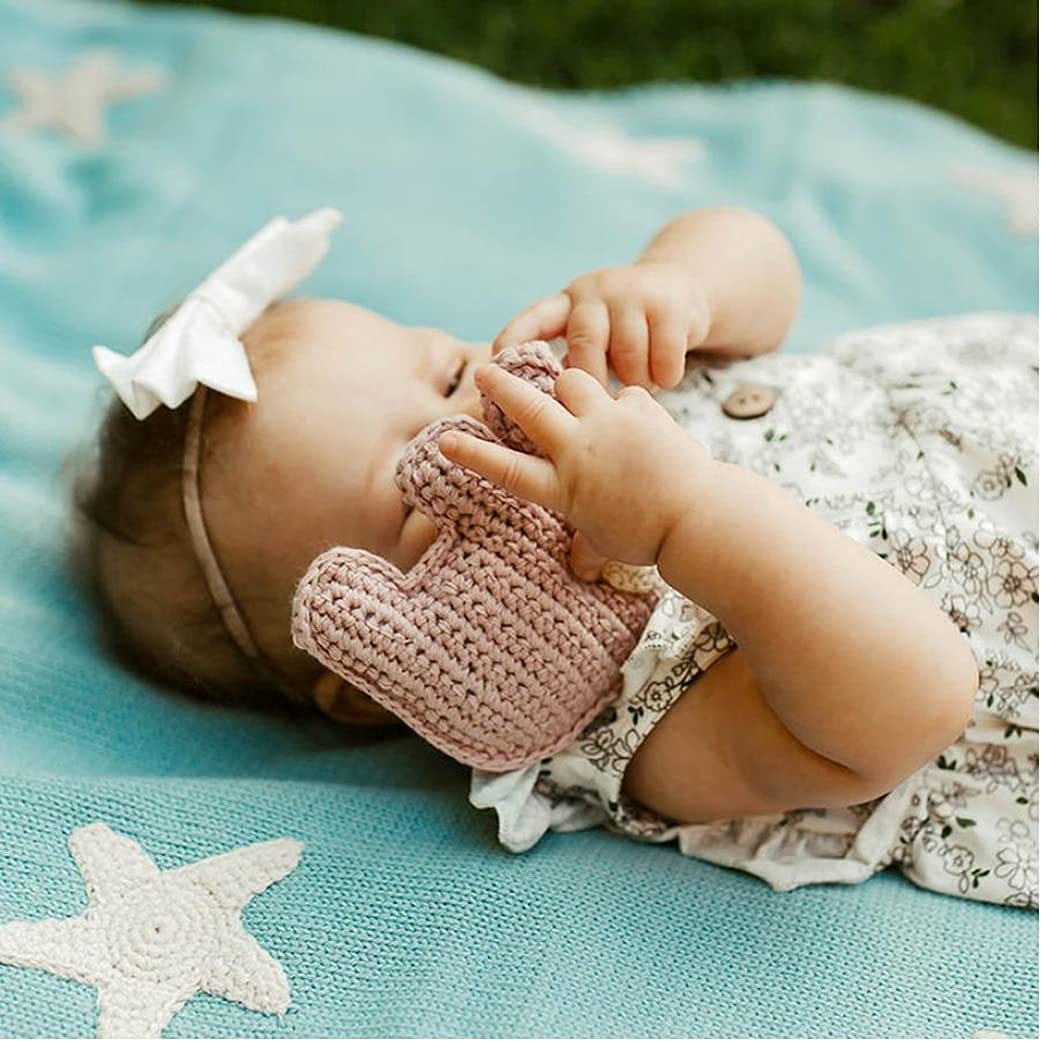 Crochet Pink Elephant Rattle