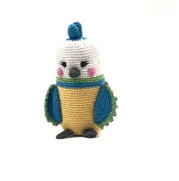 Knitted Blue-Tit Rattle