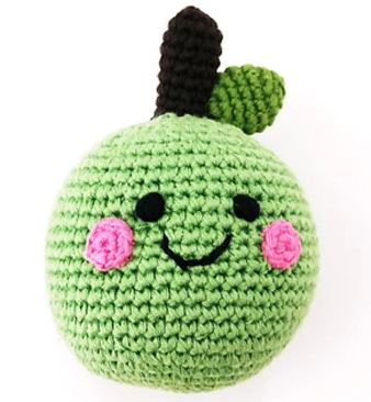 Crochet Green Apple Rattle