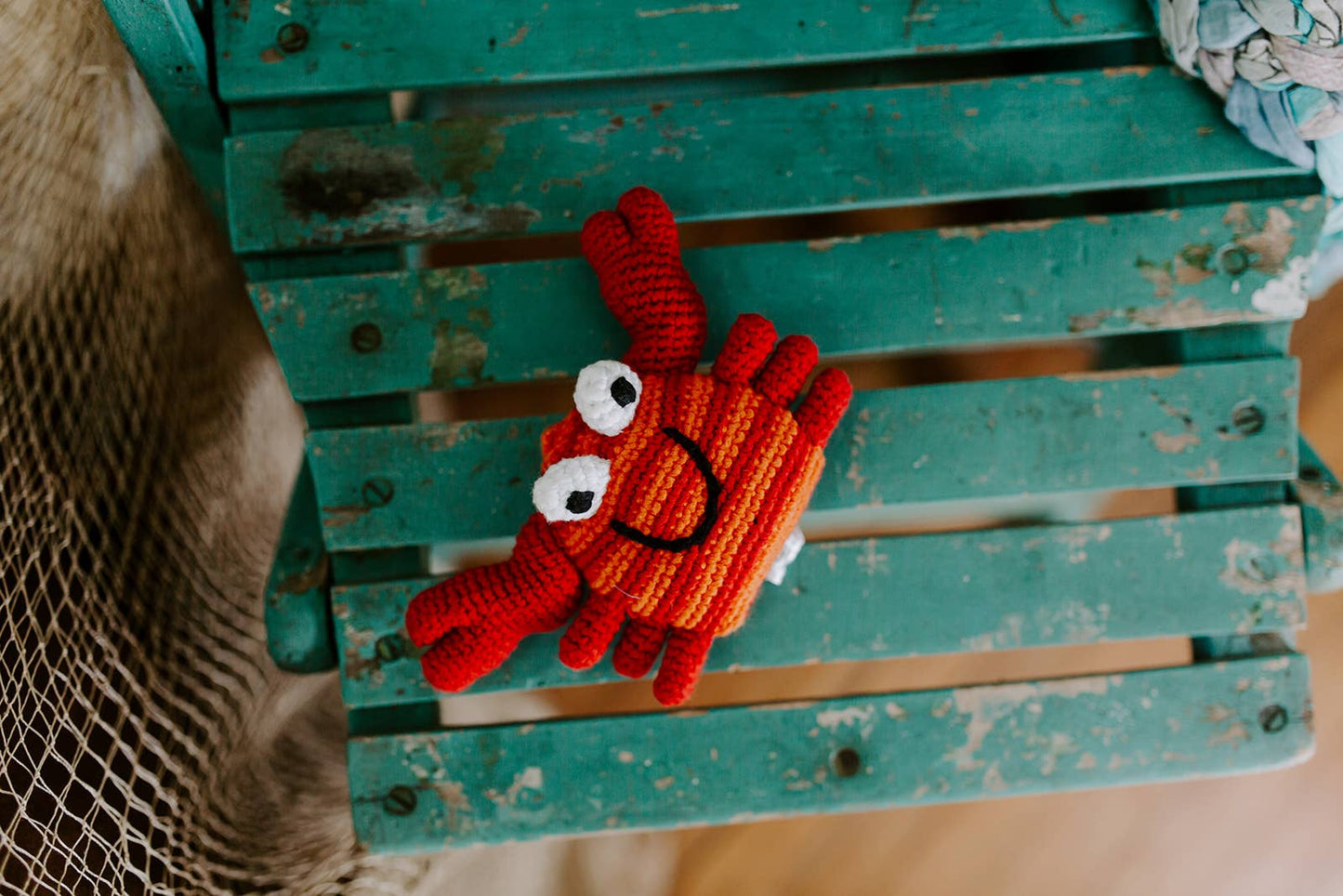 Crochet Toy Crab Rattle