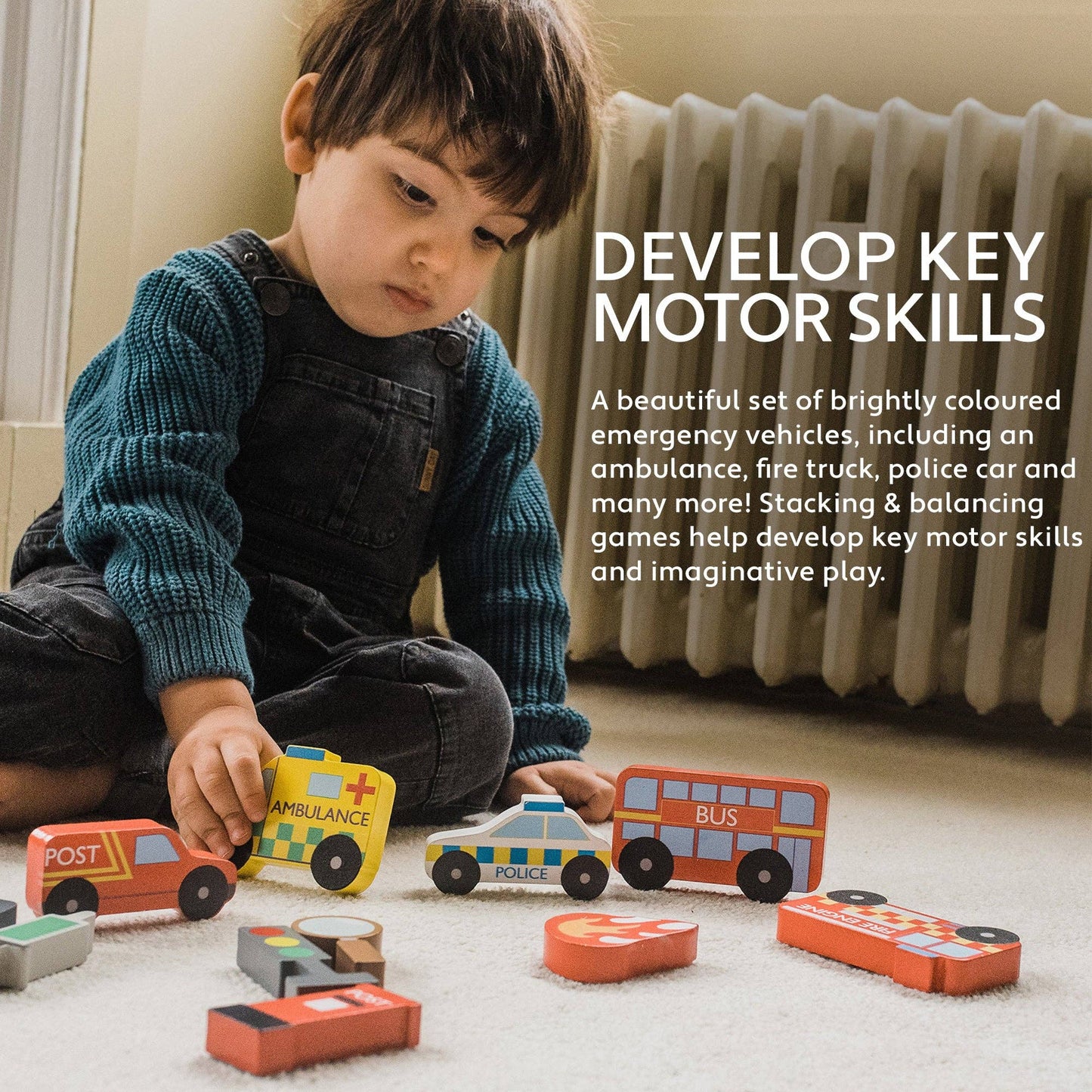 Emergency Services Wooden Stacking Game