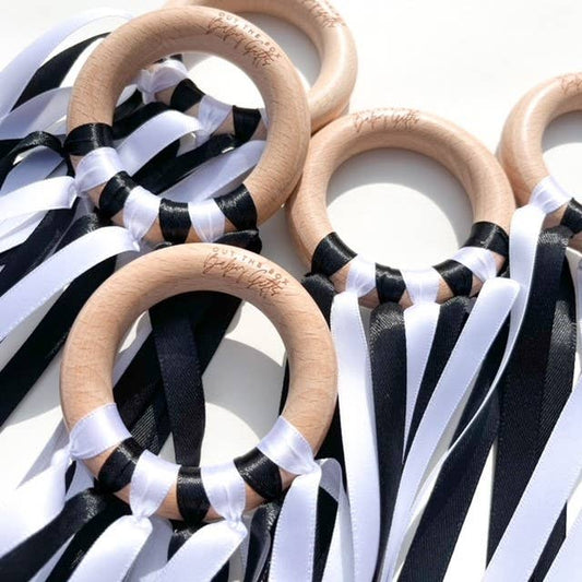 Black and White Sensory Ribbon Ring
