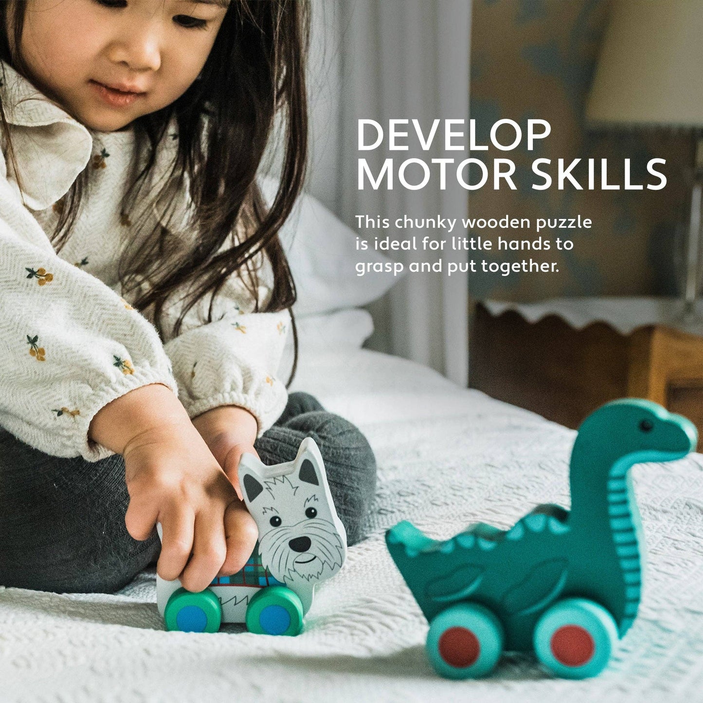 Scottie Dog First Wooden Push Toy