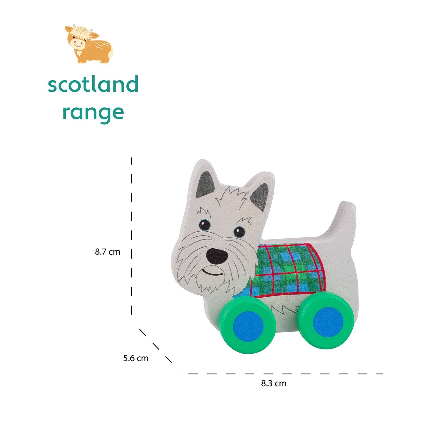 Scottie Dog First Wooden Push Toy