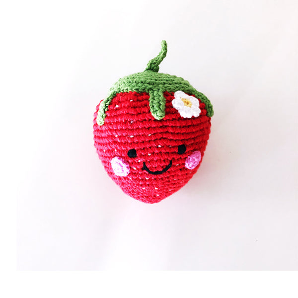 Crochet Strawberry Rattle