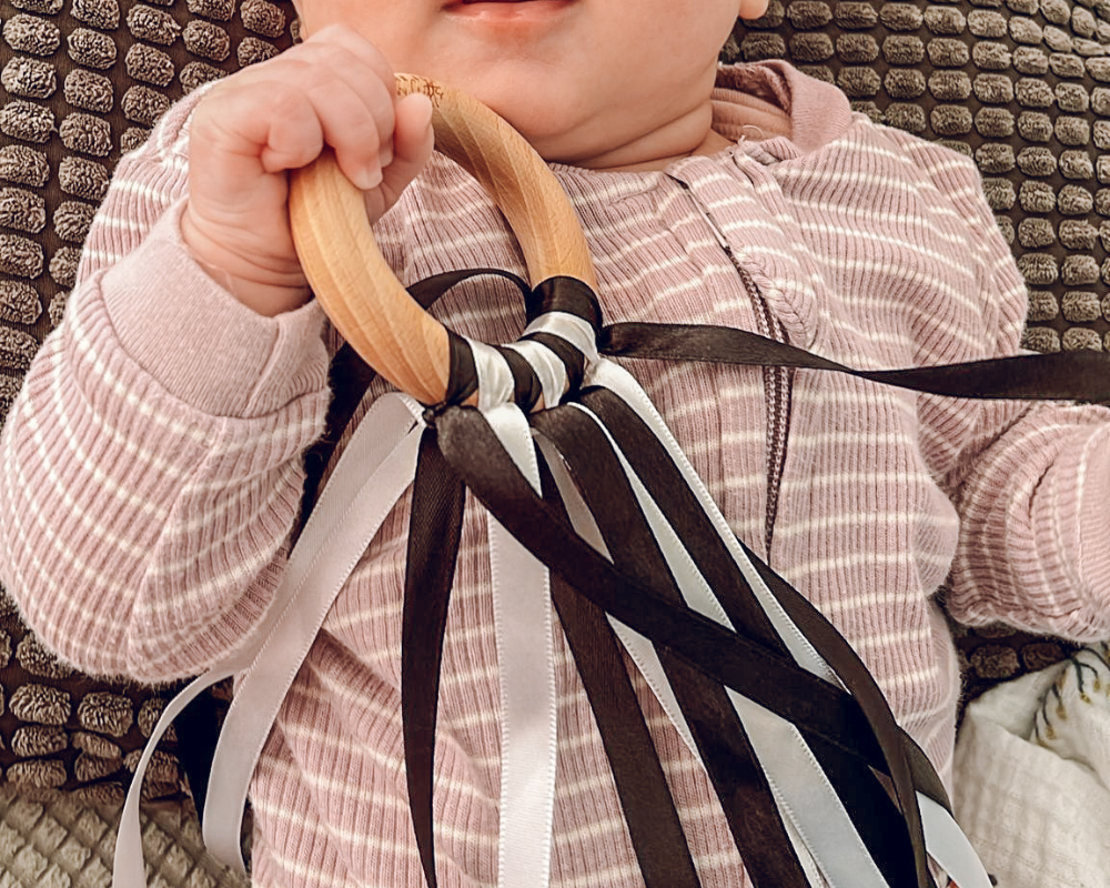 Black and White Sensory Ribbon Ring